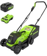 Greenworks 24V 13&quot; Brushless Cordless (Push) Lawn Mower, 4.0Ah Battery And - £160.57 GBP