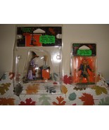 Lemax Spooky Town Witch W/Cart &amp; Black Cat Plus Pumpkin Head Monster - €21,53 EUR