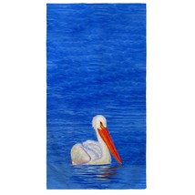 Betsy Drake White Pelican Portrait Beach Towel - £47.70 GBP