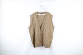 Vintage 90s Streetwear Mens XL Distressed Heavyweight Wool Knit Sweater Vest USA - £37.16 GBP