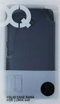 Original New Black XQISIT Folio Case Cover Rana Retail Pack Fits Nokia Lumia 640 - $7.24