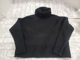 Madewell Merino Wool Turtleneck Sweater Black XS Jumper Polyester Blend - $74.74 CAD