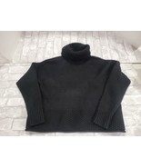 Madewell Merino Wool Turtleneck Sweater Black XS Jumper Polyester Blend - $75.21 CAD
