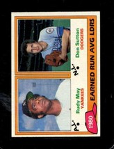 1981 Topps #7 Rudy MAY/DON Sutton Nm Era Leaders *X81134 - £1.15 GBP