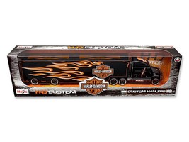 Harley Davidson Custom Hauler Trailer Black &quot;Custom Haulers&quot; Series 1/64... - $68.93