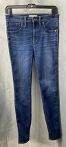 Madewell 10” High Rise Skinny Sz 27T Womens Stretch Denim Blue Jeans Dark Wash - £22.32 GBP