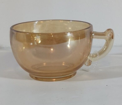 Vintage Moderne By J EAN Ette Marigold Carnival Glass Punch Or Coffee Tea Cup - $9.49