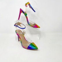 INC Womens Multicolor Rainbow Ankle Wrap Stiletto Heels, Size 6 - £17.77 GBP