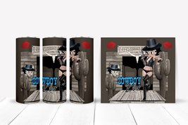 Betty Boop Cowboy Killer Western 20oz Stainless Steel Skinny Tumbler - £19.18 GBP