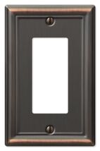 Amerelle Chelsea Aged Bronze 1 gang Stamped Steel Decorator Wall Plate - $7.95
