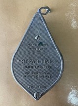 Vintage Strait-Line Chalk Line Reel &amp; Plumb Bob Pat No. 2589500 - £6.38 GBP