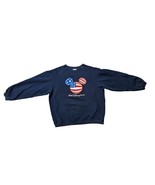 Vintage Walt Disney World Mickey Mouse American Flag Crewneck Sweatshirt XL - $45.60 CAD