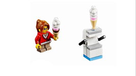 Authentic Lego Minifigure of Softserve Machine and Girl - $166.96 MXN
