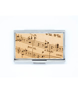 Business &amp; Credit Card Case MUSIC sheet score Steel Pocket box holder - £12.43 GBP