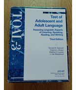 Test of Adolescent and Adult Language TOAL 3 Complete Test Manual Protoc... - £111.14 GBP