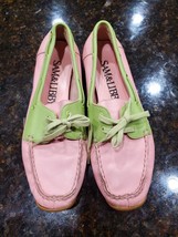 Sam &amp; Libby Pink Women&#39;s Leather Upper Slip on Closed Toe Flat Shoes Size 7 M - $29.00
