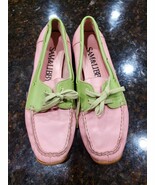 Sam &amp; Libby Pink Women&#39;s Leather Upper Slip on Closed Toe Flat Shoes Siz... - $39.66 CAD
