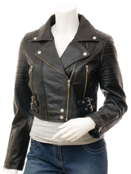 LE Women Ultra Cropped Leather jacket