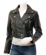 LE Women Ultra Cropped Leather jacket - £100.71 GBP+