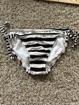Old Navy Striped Black White Swim Bikin Bottom Side Tie Size XS Beachy L... - $9.49
