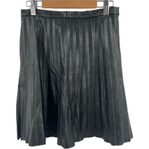 J Crew Faux Leather Pleated Mini Skirt Size 00 - £6.59 GBP