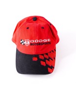 Dodge Motorsports Checkered Flag Baseball Hat Visor Cap Strapback Red Black - $16.83