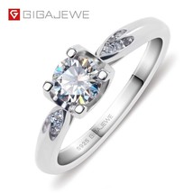 Gajewe moissanite ring 0 5ct vvs1 round cut f color lab diamond 925 silver jewelry love thumb200
