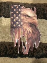 American Flag Real Life Eagle Sticker 5” X 3 1/2” - $4.70
