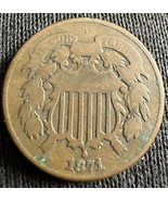 1871 Two Cent Piece 2C Post-Civil War US Copper Coin - £41.36 GBP