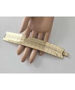 Chunky Gold Bracelet, Wide Vintage Cuff - $853.64 MXN