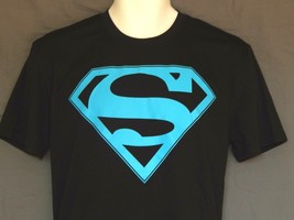 Superman T-Shirt Mens Small Logo Black Athletic Top New DC Comics Justice League - £16.32 GBP