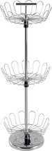 Three Tier Revolving Shoe Tree Orgainzer Rack With Chrome Finish By Lavi... - $32.99