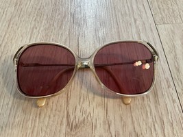 Vintage Sunglasses Eyeglasses Yellow Browm Ienses women’s - $38.71