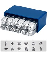BENECREAT 12 Pack (6mm 1/4&quot;) Metal Punch Stamp Nature Theme Design Stamp... - $62.97 CAD