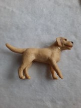 Plastic Yellow Golden Labrador Pet Dog Animal Figurine 2.50&quot; H x 4.25&quot; L  - £5.09 GBP