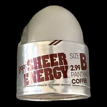 Vtg 1980s L&#39;eggs Deadstock Sheer Energy Pantyhose Size B Coffee Nylon Sp... - £13.53 GBP