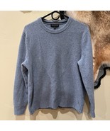 Banana Republic Merino Extra Fine Wool Sweater Blue Crewneck - $736.44 MXN