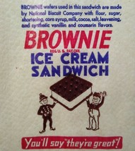 Brownie Ice Cream Sandwich Wrapper Palmer Cox Vintage Dairy Bag 1930s Or... - $10.93