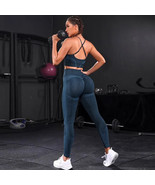 2 Pieces Women&#39;s Tracksuit Seamless Yoga Set Workout Sportwear Gym Cloth... - $24.28