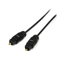 StarTech.com 15ft Thin Toslink Digital Optical SPDIF Audio Cable  - $15.00