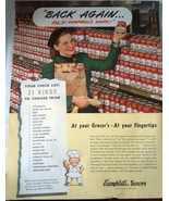 Campbell’s soups 21 Kinds To Choose From Advertising Print Ad Art 1947  - $12.33 CAD