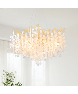 8-Light Modern Gold Tree Branch Chandelier,32" Living Room Crystal Penda... - $369.06