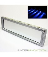SUPER-WIDE 11.8&quot; (300 mm) Interior Flat Rear-View Mirror w/5 Blue LED Li... - $27.21 CAD