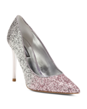 New Nine West Pink Silver Embellished Pointy Stiletto Pumps Size 8.5 M - £52.26 GBP