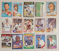 Cleveland Indians Lot of 15 MLB Baseball 60&#39;s,70&#39;s,80&#39;s Luis Tiant, Julio Franco - £10.61 GBP