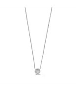 Rounds 0.34ct Natural Diamonds Pendant Necklace 18K Solid Gold G VS2 - £1,576.19 GBP