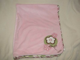 Cocal Baby Girl Pink Green White Polka Dot Spot Circle Flower Blanket - £31.18 GBP