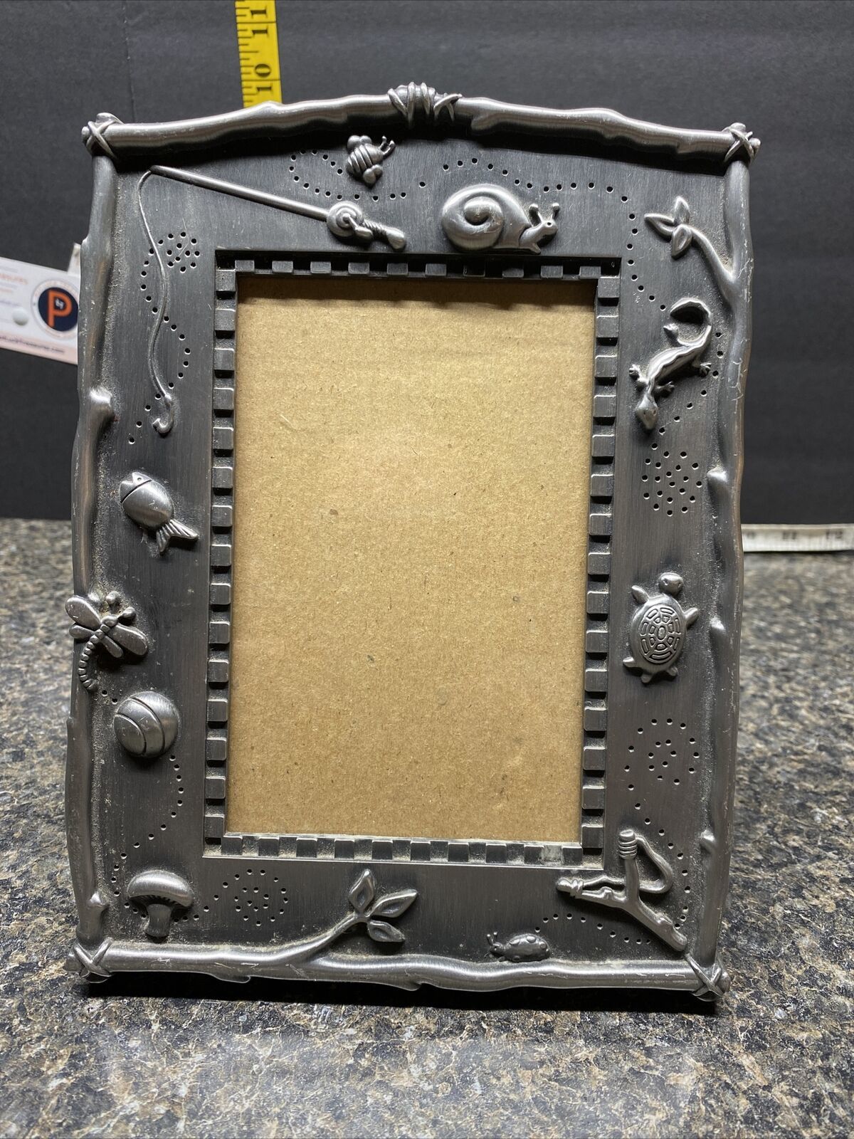 Burnes of Boston  Silver Pewter Picture Frame. Picture Size  5 1/2 X 3 1/2”. - £7.82 GBP