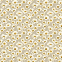 Greige Daisies Removable Peel And Stick Wallpaper By Novogratz X, Made In Usa. - £29.84 GBP