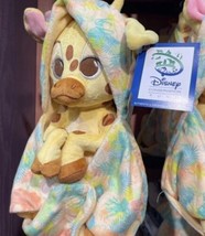 Disney Parks Animal Kingdom Giraffe Babies Plush in a Blanket Pouch  NWT - $52.99